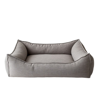 Wokip Bolstered Dog Bed for Extra Large Dogs - Sofa-Style Couch with Headrest Support - Calm & Anti-Anxiety Deep Dish Design - Removable Washable Cover - Grey